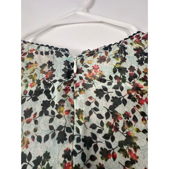 Bhanuni by Jyoti Anthropology Cute Printed Dress W/Embroidered Flower Size 2 - Picture 9 of 11